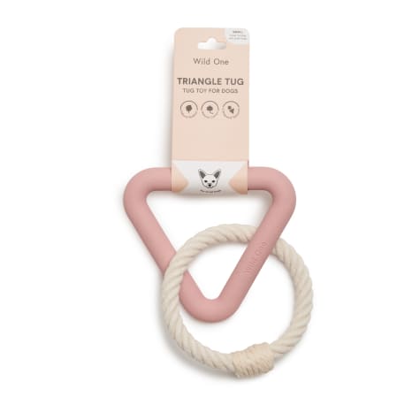 Wild One Blush Triangle Tug Dog Toy