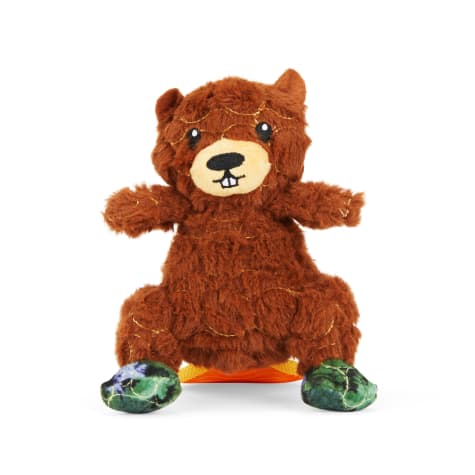 Leaps & Bounds Tough Beaver with Rubber Tail Dog Toy