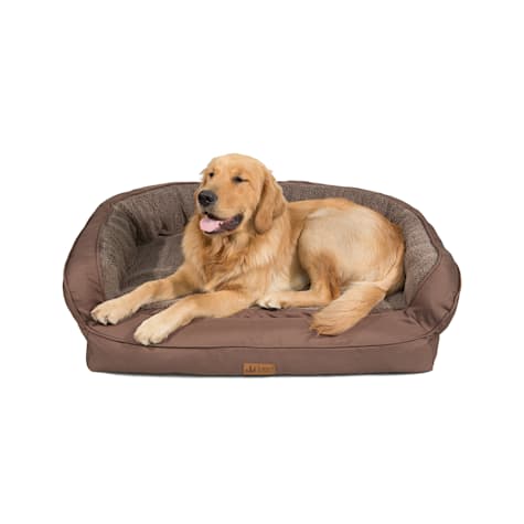 3 Dog Pet Supply Chocolate EZ Wash Fleece Bolster Dog Bed