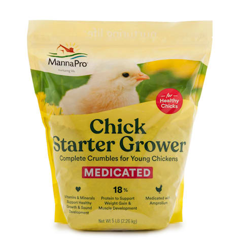 Manna Pro Chick Starter Medicated Chick Feed Crumbles