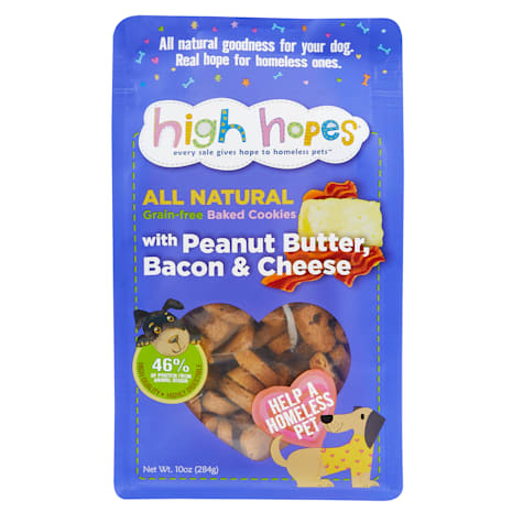 High Hopes Grain Free Peanut Butter, Bacon & Cheddar Cookie for Dogs