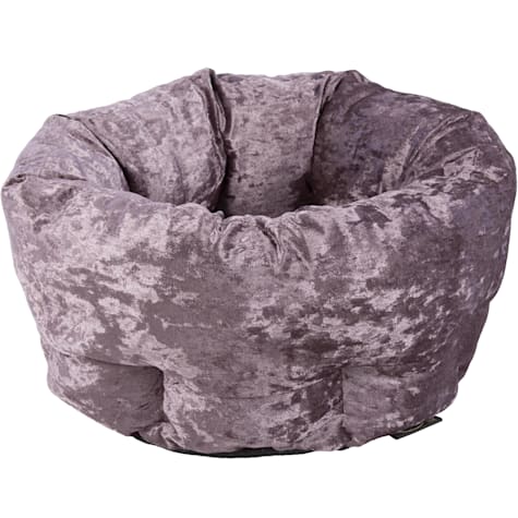SCRUFFS Purple Velvet Donut Dog Bed
