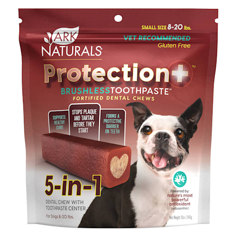 Ark Naturals Protection+ Brushless Toothpaste Fortified Dental Chew for Small Dogs Upto 8-20 lbs.