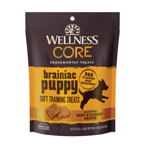Wellness CORE Grain Free Beef & Turkey Recipe Brainiac Puppy Soft Training Treats