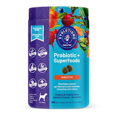 Evolutions By NaturVet Probiotic + Superfoods Digestive Dog Soft Chews