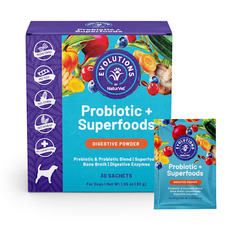 Evolutions By NaturVet Probiotic + Superfoods Digestive Powder for Dogs