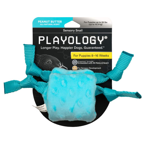 Playology Puppy Sensory Snail Peanut Butter Dog Toy