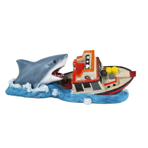 Penn Plax Jaws Boat Attack Aquarium Ornament