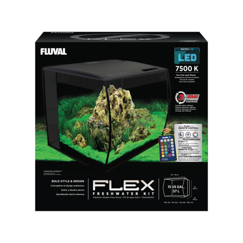 Fluval Black 15 Gallon Flex Aquarium Kit