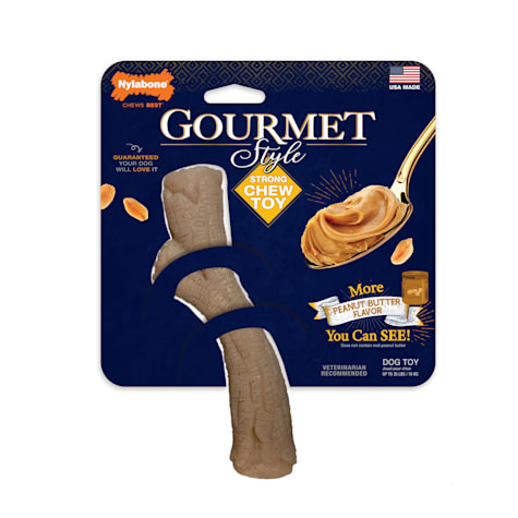 Nylabone Gourmet Style Strong Stick Peanut Butter Chew Dog Toy