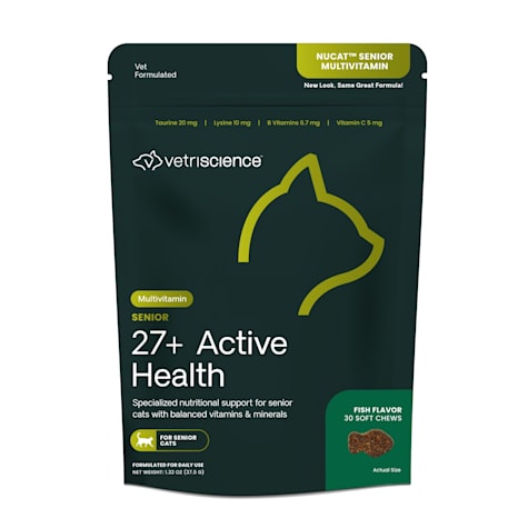 VetriScience NuCat Senior Multivitamin Fish Flavor Cat Chews
