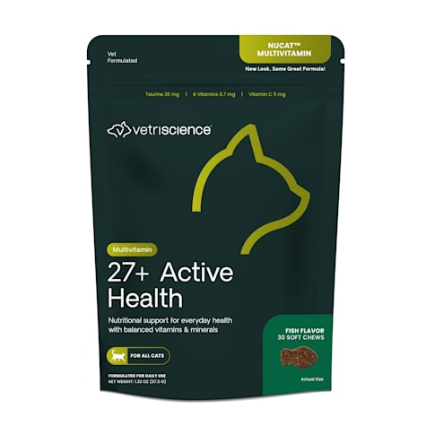VetriScience NuCat Multivitamin Everyday Health Bite-Sized Fish Flavor Cat Chews