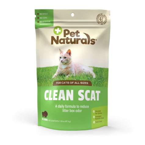Pet Naturals Clean Scat, Digestive Support, Breath Freshner and Litter Box Odor Control Chewys for Cats