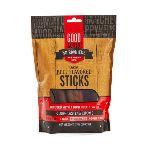 Good Lovin' Rawhide Free Large Beef Stick for Dogs