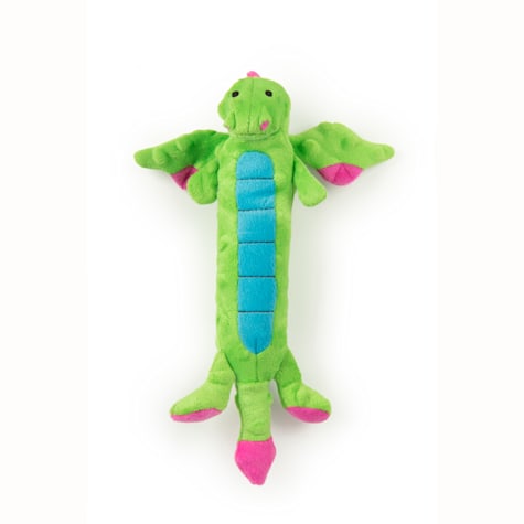 goDog PlayClean Skinny Green Dragon Dog Toy
