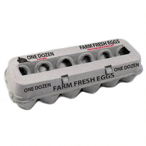 Little Giant Gray Cardboard Egg Carton