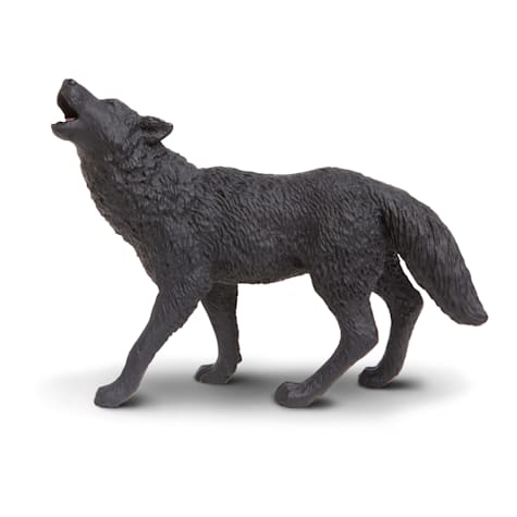 Safari Ltd Black North American Wildlife Wolf Toy Figure