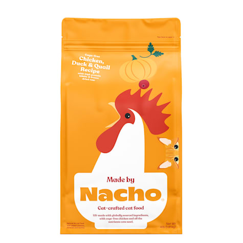 Made by Nacho Cage-Free Chicken, Duck & Quail Recipe w/ High Protein Kibble & Freeze-Dried Raw Chicken Livers Cat Food