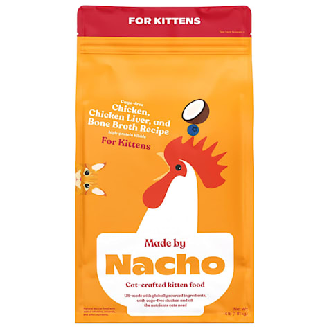 Made by Nacho Cage-free Chicken, Chicken Liver and Bone Broth Recipe for Kittens Dry Food