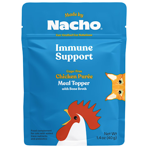 Made by Nacho Immune Support Cage-Free Chicken Puree Cat Food Topper with Bone Broth