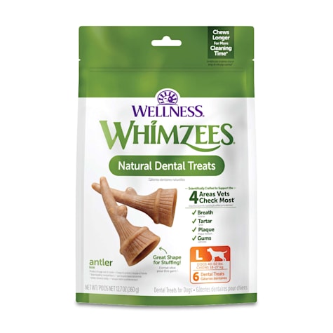 Whimzees by Wellness Occupy Antler Natural Grain Free Large Dental Chews for Dogs
