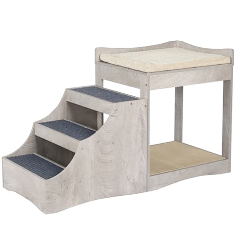 UniPaws Pet Bunk Bed with Removable Step for Dogs and Cats