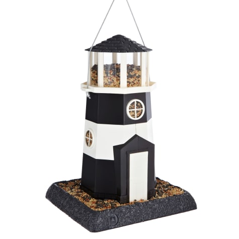 North States Large Black/White Lighthouse Birdfeeder