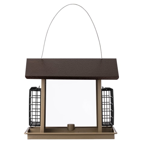 More Birds Large Hopper Bird Feeder with Suet Holders
