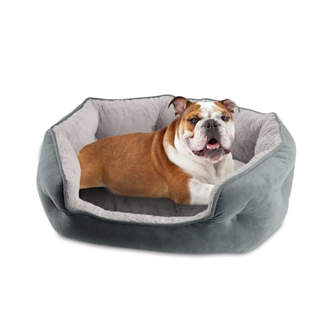 Canine Creations Gray Oval Cuddler Dog Bed
