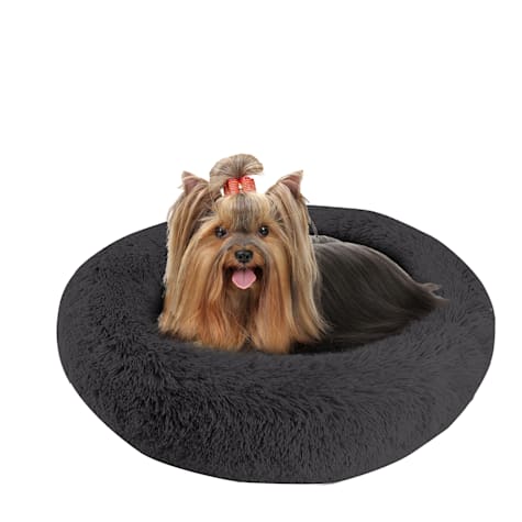Pet Napper Black Donut Dog Bed