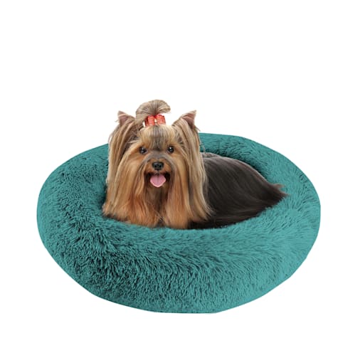 Pet Napper Teal Donut Dog Bed