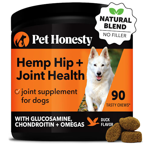 Pet Honesty Hemp Hip + Joint Health Soft Duck Chews for Dogs