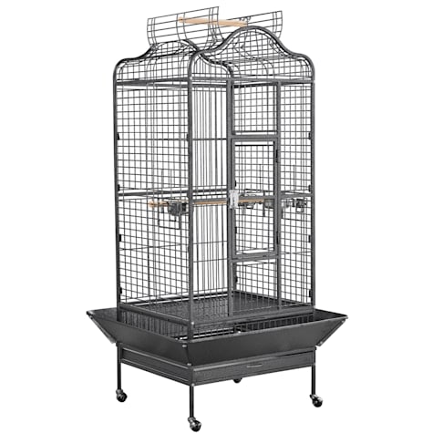 Topeakmart Black Extra Large Bird Cage with Open Play Top