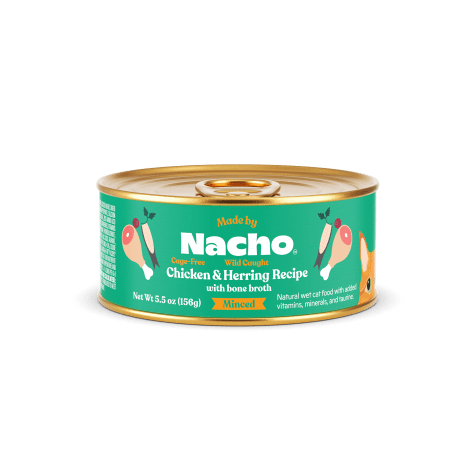 Made by Nacho Cage-Free, Sustainably-Caught Minced Chicken & Herring Recipe with Bone Broth Wet Cat Food
