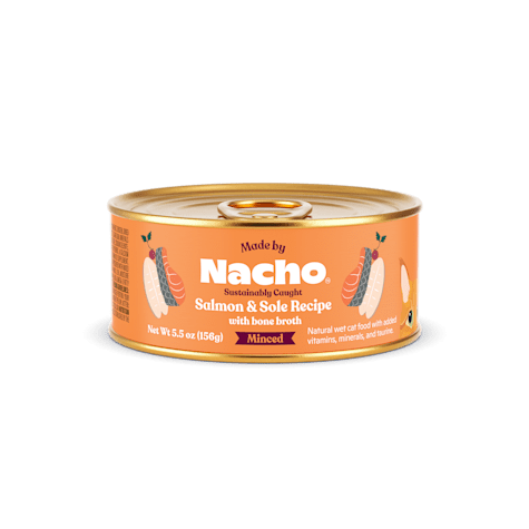 Made by Nacho Sustainably Caught Minced Salmon & Sole Recipe with Bone Broth Wet Cat Food