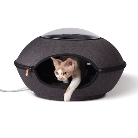 K&H Classy Gray Thermo Lookout Pod Heated Cat Bed