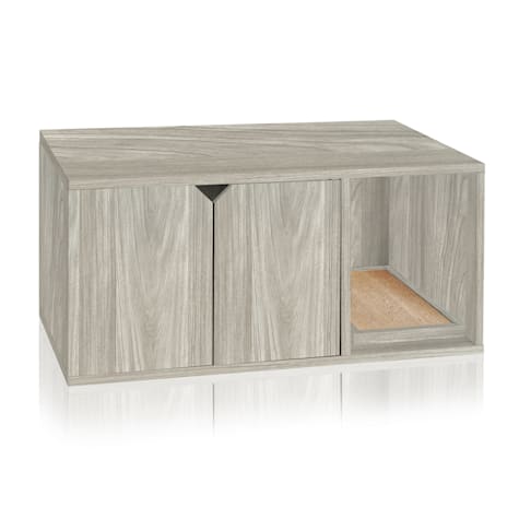 Way Basics Litter Box Enclosure in Aspen Grey
