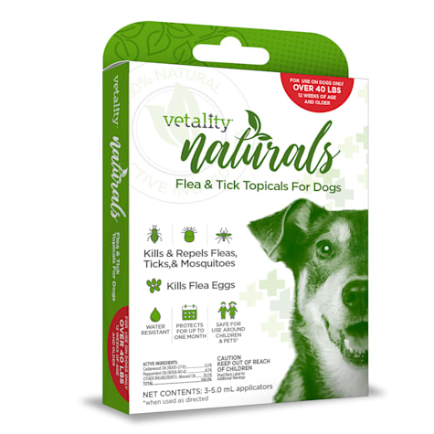 Vetality Naturals Flea & Tick Topicals for Dogs >40 lbs.