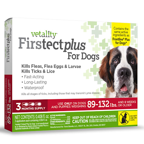 Vetality Firstect Plus for Dogs 89-132 lbs.