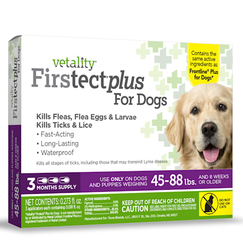Vetality Firstect Plus for Dogs 45-88 lbs.