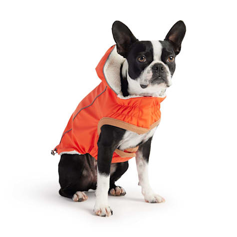 GF Pet Orange Insulated Dog Raincoat