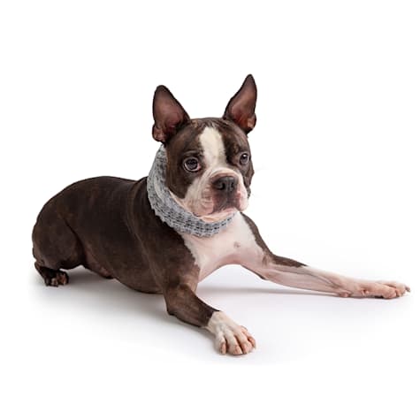 GF Pet Heather Grey Chalet Tube Dog Scarf