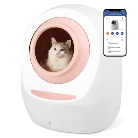 Casa Leo Leo's Loo Too Pretty Pink Covered Automatic Self-Cleaning Cat Litter Box