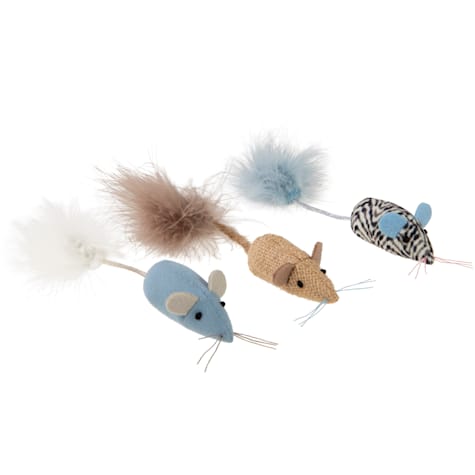 SmartyKat Instincts Catnip Caravan HappyNip Silvervine & Catnip Toss & Bat Plush Mice Cat Toys
