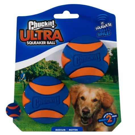 Chuckit! Ultra Squeaker Rubber Ball Fetch Dog Toy