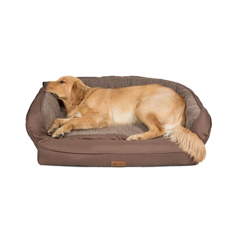 3 Dog Pet Supply EZ Wash Memory Foam Fleece Headrest Dog Bed