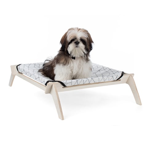 Primetime Petz Black and White Geo Designer Pet Lounge Bed for Cats and Small Dogs