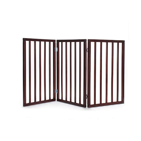 Primetime Petz Perfect Pup Freestanding Walnut Pet Gate