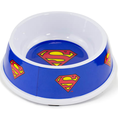 Buckle-Down DC Comics Superman Shield Dog Food Water Bowl