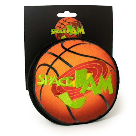 Buckle-Down Looney Tunes Space Jam Basketball Logo Plush Squeaker Dog Toy